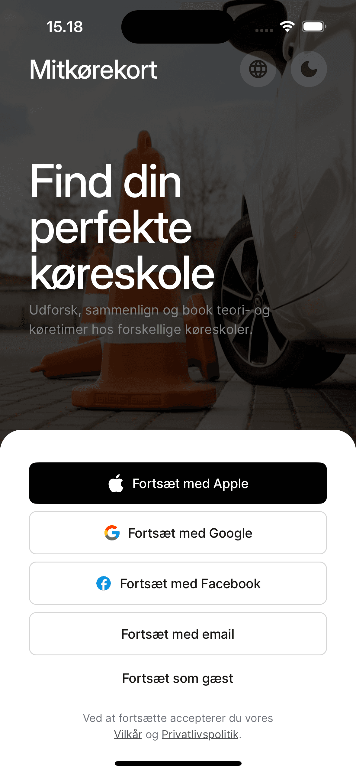 Mobile app screenshot
