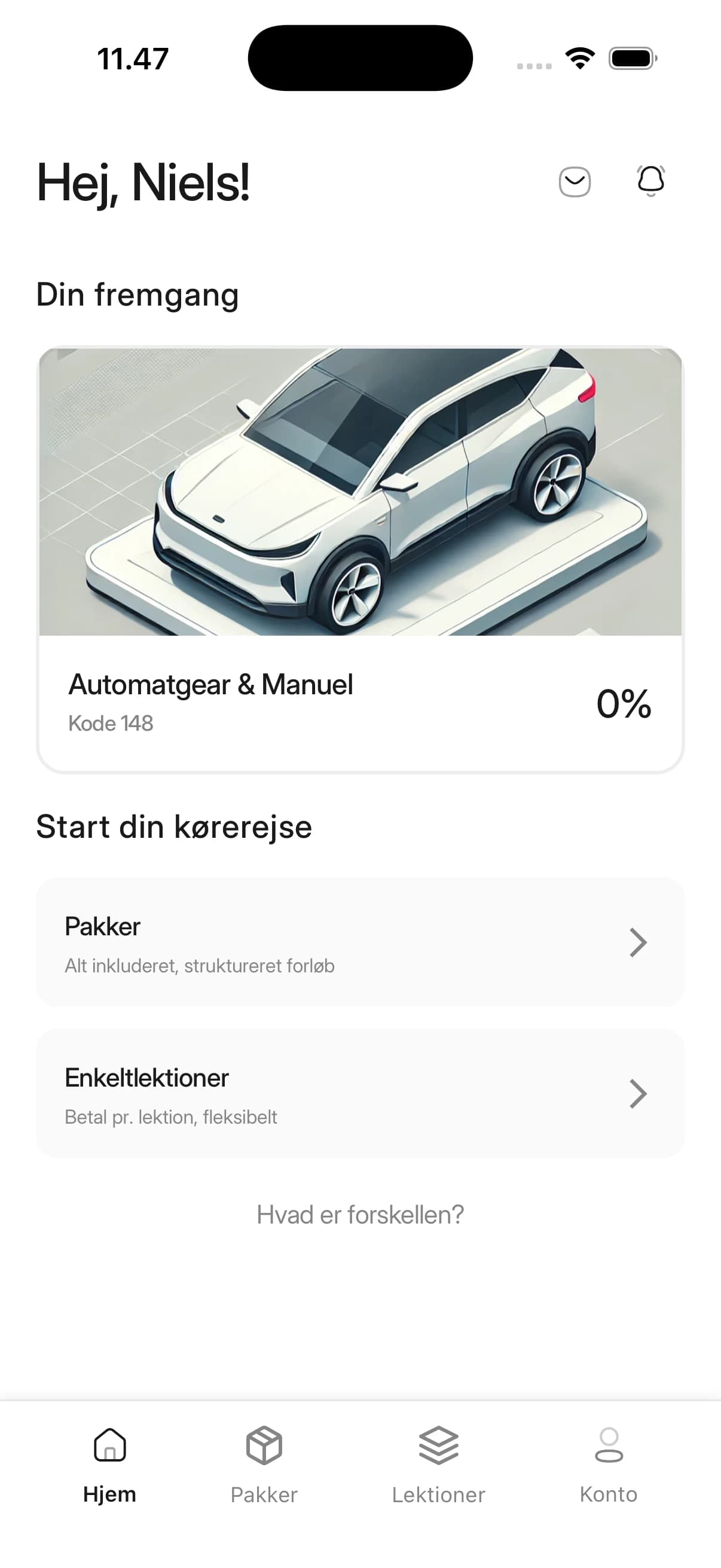 Vælg din læringsstil i Startkørekort appen